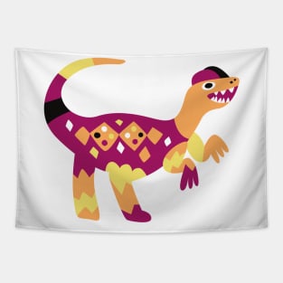 Cute Cartoon Dilophosaurus Tapestry