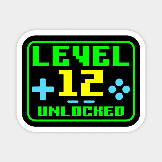 Level 12 Unlocked Magnet by colorsplash