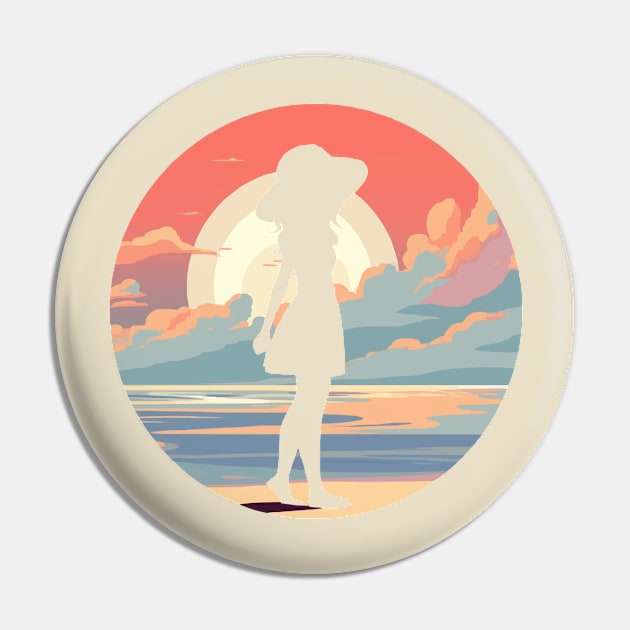 Girl walking on the shore Pin by Ceiko