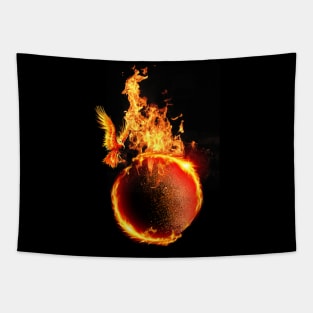 Earth in flames Tapestry