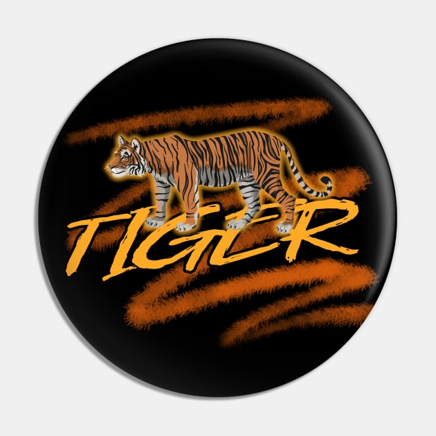 80's Team Tiger Pin by Peppermint Narwhal