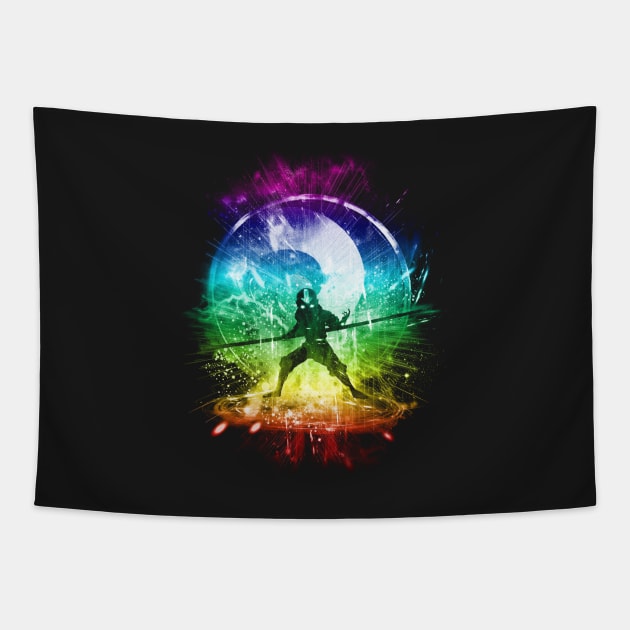 air storm - rainbow version Tapestry by kharmazero