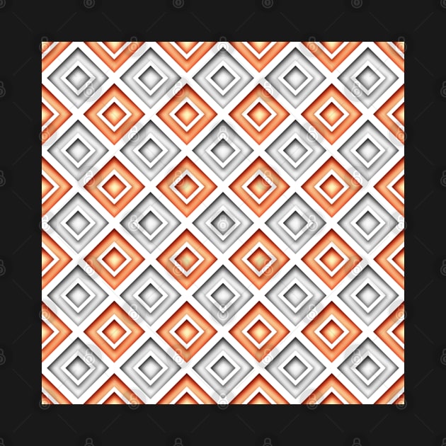 3d Rhombic Motifs Geometric Pattern by lissantee