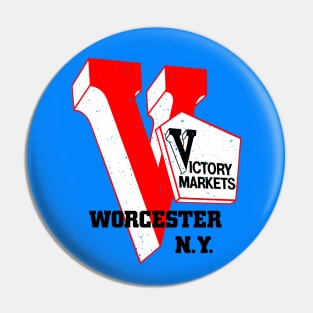 Victory Market Former Worcester NY Grocery Store Logo Pin