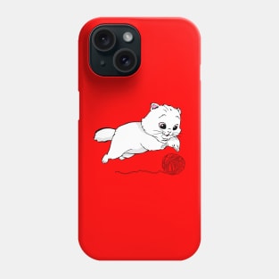 Cat and a ball of thread Phone Case