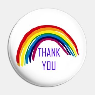 Rainbow , Thank You Rainbow Support NHS and Keyworkers Gifts for Nurses and Doctors Pin