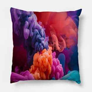 Abstract, Marble, Watercolor, Colorful, Vibrant Colors, Textured Painting, Texture, Gradient, Wave, Fume, Wall Art, Modern Art Pillow