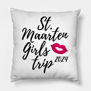 St. Maarten Girls Trip 2024 Saint Martin Bachelorette Fun Matching Group Design Pillow