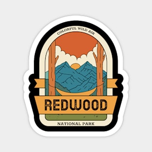 Redwood National Park Vintage Travel Magnet