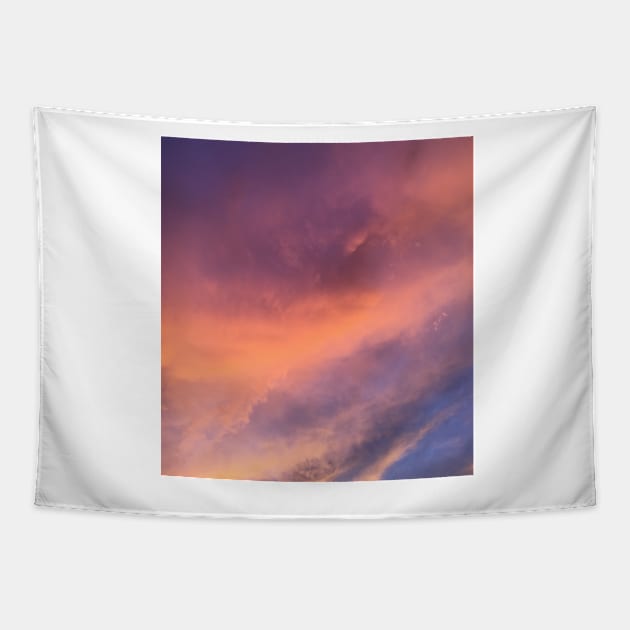 Pastel Pink, Purple Sunset Sky Tapestry by BloomingDiaries