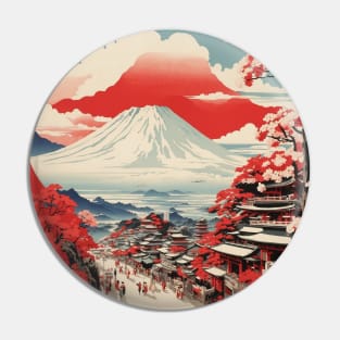 Chiryu Japan Vintage Poster Tourism Pin