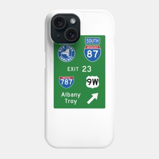 New York Thruway Southbound Exit 23: Rensselaer Albany I-787 Rte 9W Phone Case