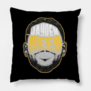 Jayden Reed Green Bay Player Silhouette Pillow