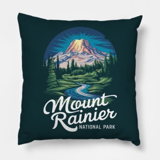 Mount Rainier NP Washington Pillow