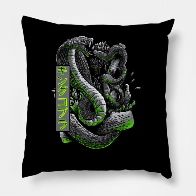 King cobra Pillow by Darrels.std