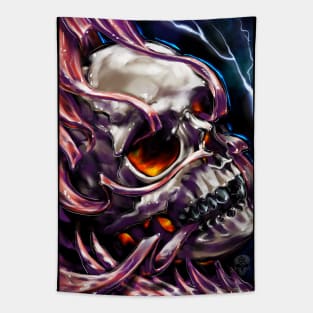 Flesh Devoured Skull Tapestry