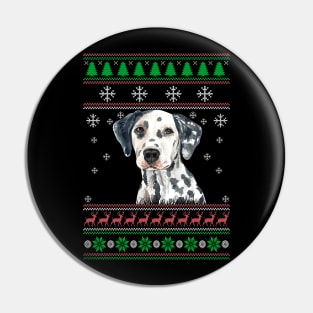 Dalmatian Ugly Christmas Sweater Funny Dog Lover Owner Gifts Pin