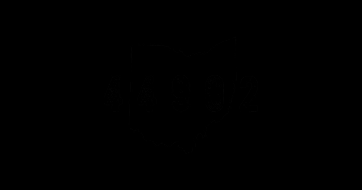 44902 Zip Code Mansfield OHIO Ohio Zip Code 44902 Sticker TeePublic