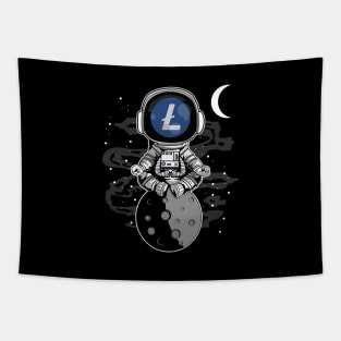 Astronaut Litecoin Lite Coin LTC To The Moon Crypto Token Cryptocurrency Wallet Birthday Gift For Men Women Kids Tapestry