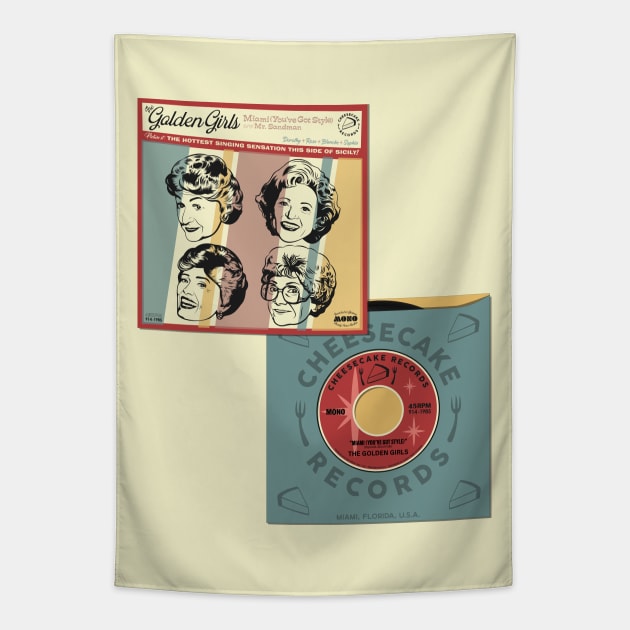 The Golden Girls' Hit Song (Cover Art & Sleeve) Tapestry by PlaidDesign