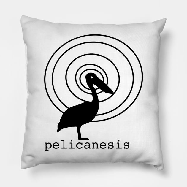 Telekinesis Pelican - Pelicanesis Pillow by Kangavark