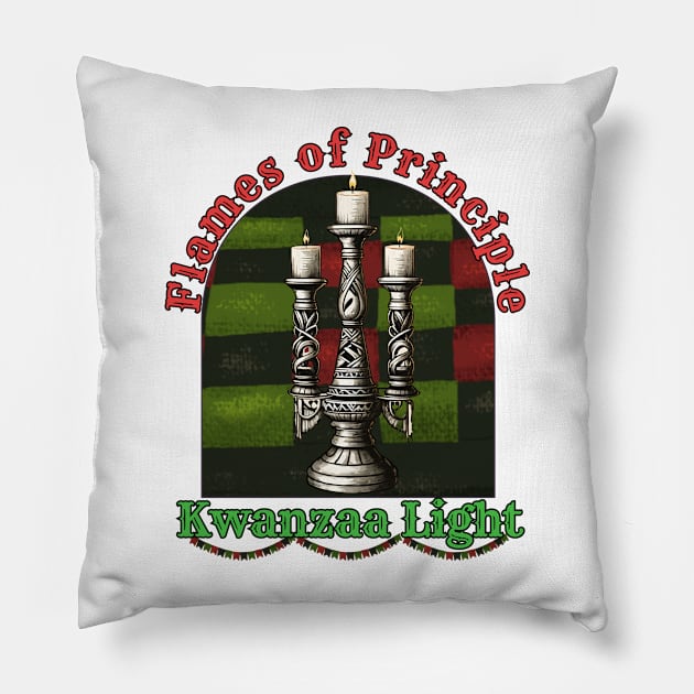 kwanzaa, flames of principle, Design Pillow by Imaginator Studio