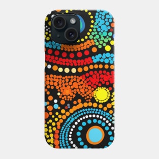 Aboriginal Abstract Dot Art Fusion Phone Case