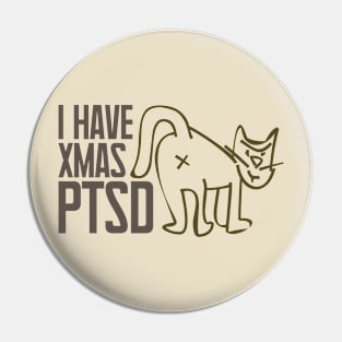 I Have Xmas PTSD: Feline Reflections in Gray Pin