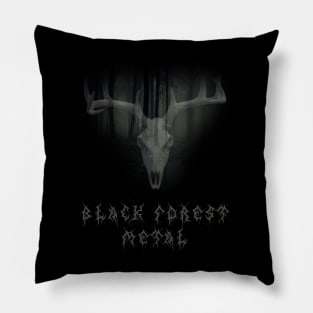 Black forest metal Pillow