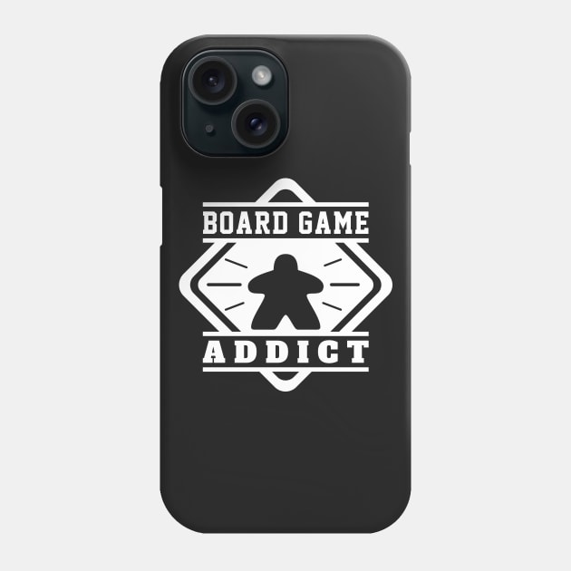 Board Game Addict - Board Games Gamer, Tabletop Nerd and Geek, Meeples Phone Case by pixeptional