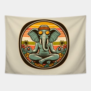 Meditating Elephant Tapestry