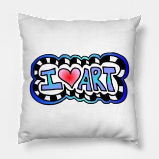 I Love Art Pillow