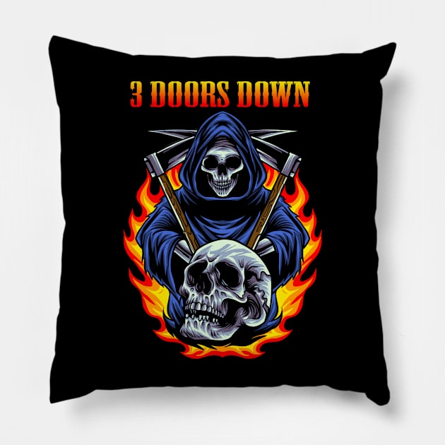 3 DOORS DOWN BAND Pillow by rackoto