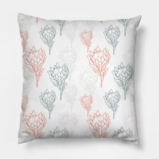 Flower pattern with tropical king proteas Pillow