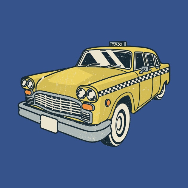 Retro Taxi Cab by LineXpressions