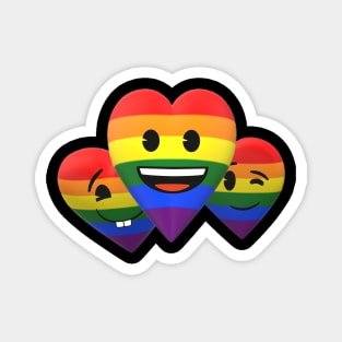 emoji Rainbow Hearts Magnet