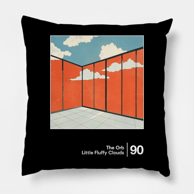 Little Fluffy Clouds - Minimal Style Graphic Artwork Design Pillow by saudade