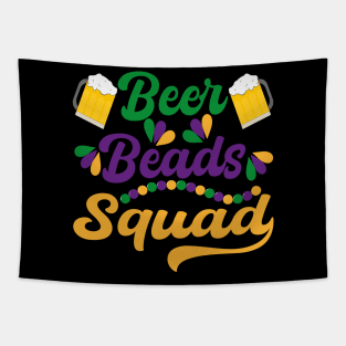 Mardi Grass Beer Beads Squad Tapestry