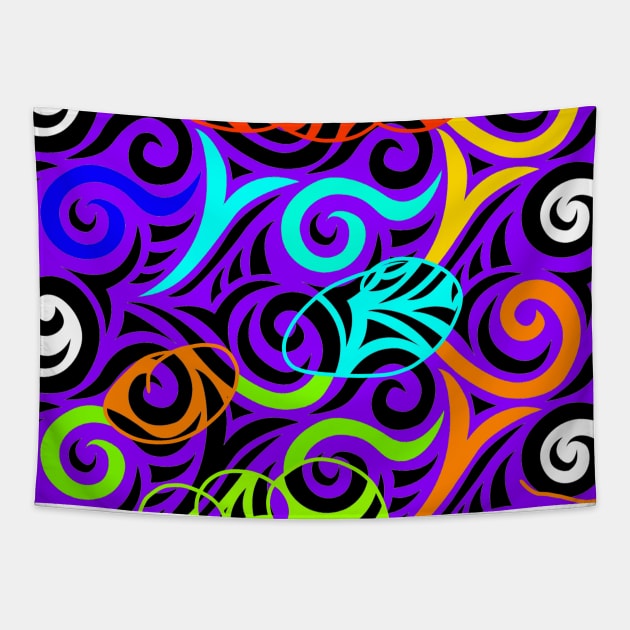 colorful shapes abstract design Tapestry by Artistic_st