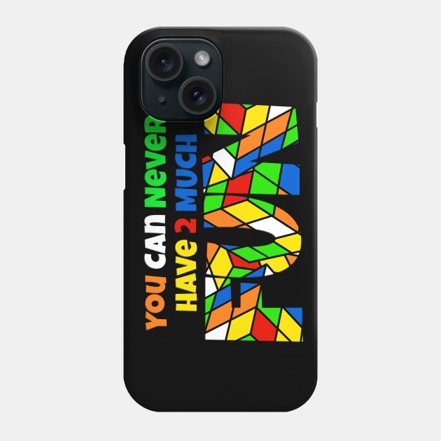 You Can Never Have 2 Much Fun: Cubing Phone Case by skrbly