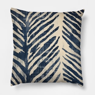 Blue Indigo Abstract Pattern Pillow