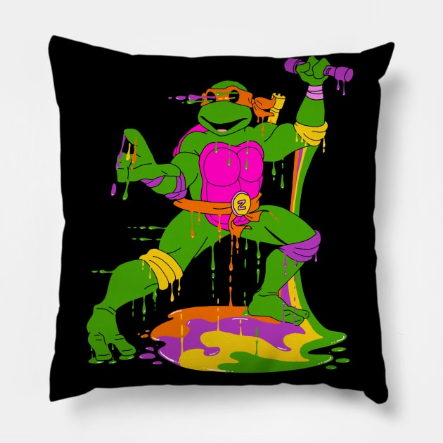 Melting Teenage Mutant Ninja Turtles Pillow by karutees