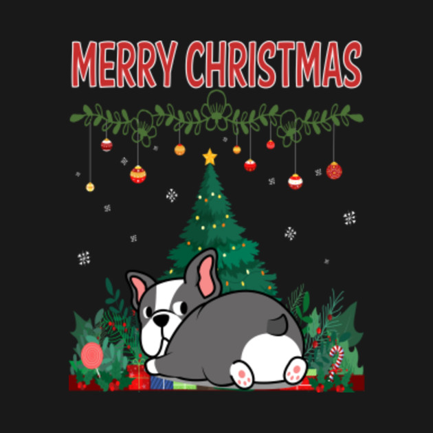 Discover Merry Christmas Boston Terrier 05 - Boston Terrier - T-Shirt