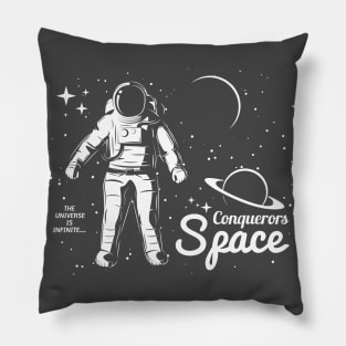 Spaceman Conquer Space. Astronomy, Space, sci-fi, Astronaut, Universe, Galaxy Pillow