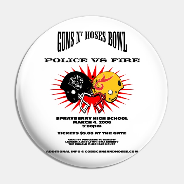 Gun's N Hoses Football poster Pin by LostHose