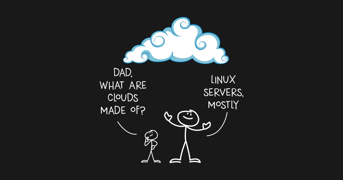 Clouds Mostly Made Of Linux And Server Programmer Sticker TeePublic Clouds Mostly Made Of Linux And Server Programmer Sticker TeePublic