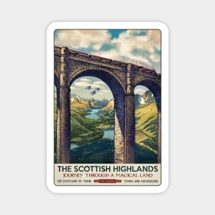 Scottish Highlands Travel Poster Magnet