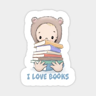 I Love Books Magnet