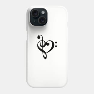 I love music, treble heart Phone Case