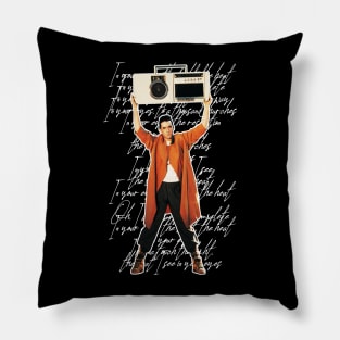 Say Anything... Retro 80s John Cusack Tribute Pillow